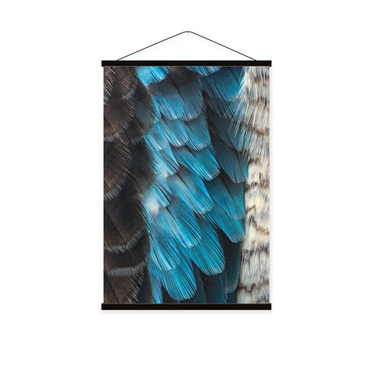 Neon Feathers Canvas Tapestry