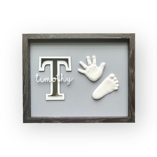 Baby Hand and Feet Casting Heart Frame Baby Hand Print and Footprint  Nursery Decor Keepsake Casting Custom Newborn Infant Gift 