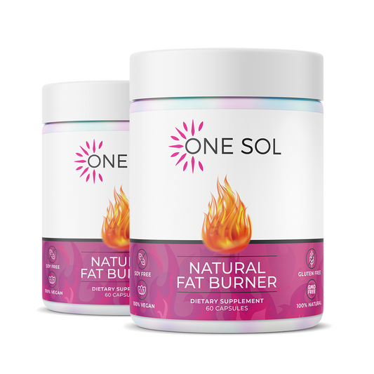 One Sol Fat Burner for Women Natural Metabolism Booster Burn More Calories Boost Energy & Mood Curb Appetite & Stop Cravings No Crash or Jitters