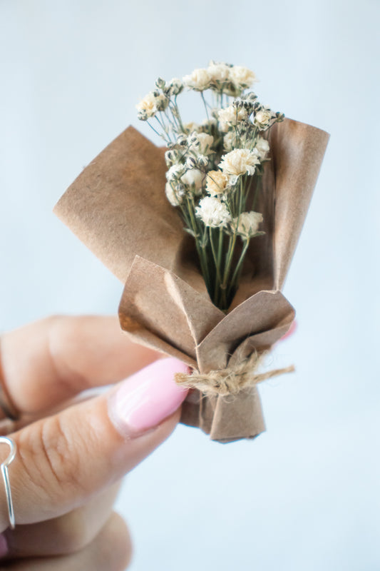 Mini Bouquet - Dried Pink Peony (Paeonia) Arrangement – Film & Florals