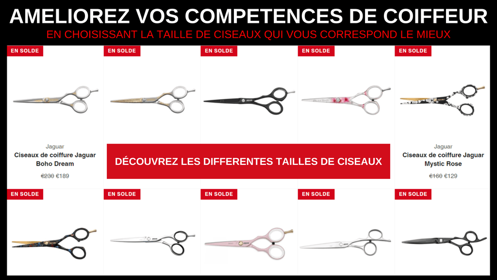 Tailles ciseaux de coiffure