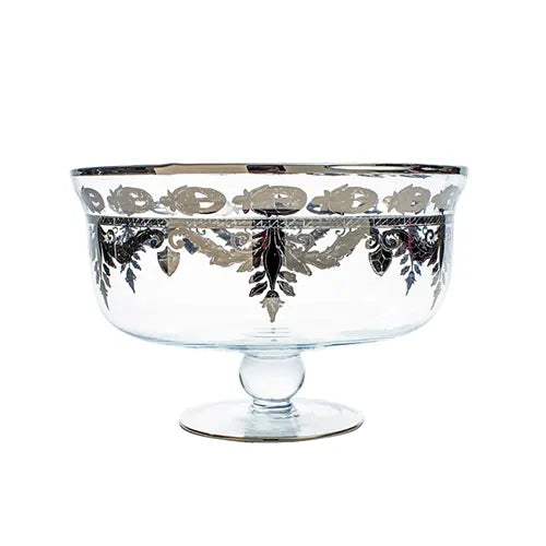 Vetro Platinum Large Footed Bowl