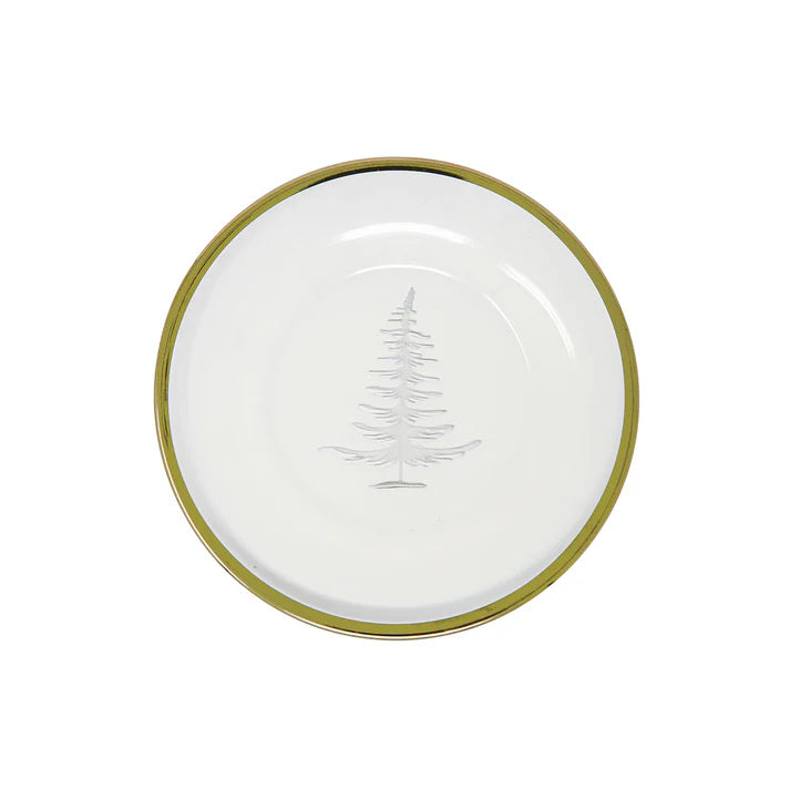 Vetro Gold Etched Tree Plate