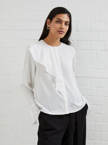 The Damon Split Neck Blouse - FINAL SALE in 2023