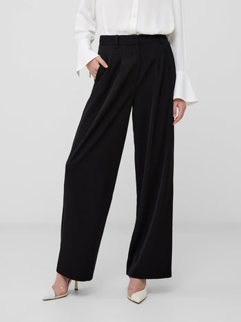 Buy Women Black Solid Casual Regular Fit Trousers Online - 777099