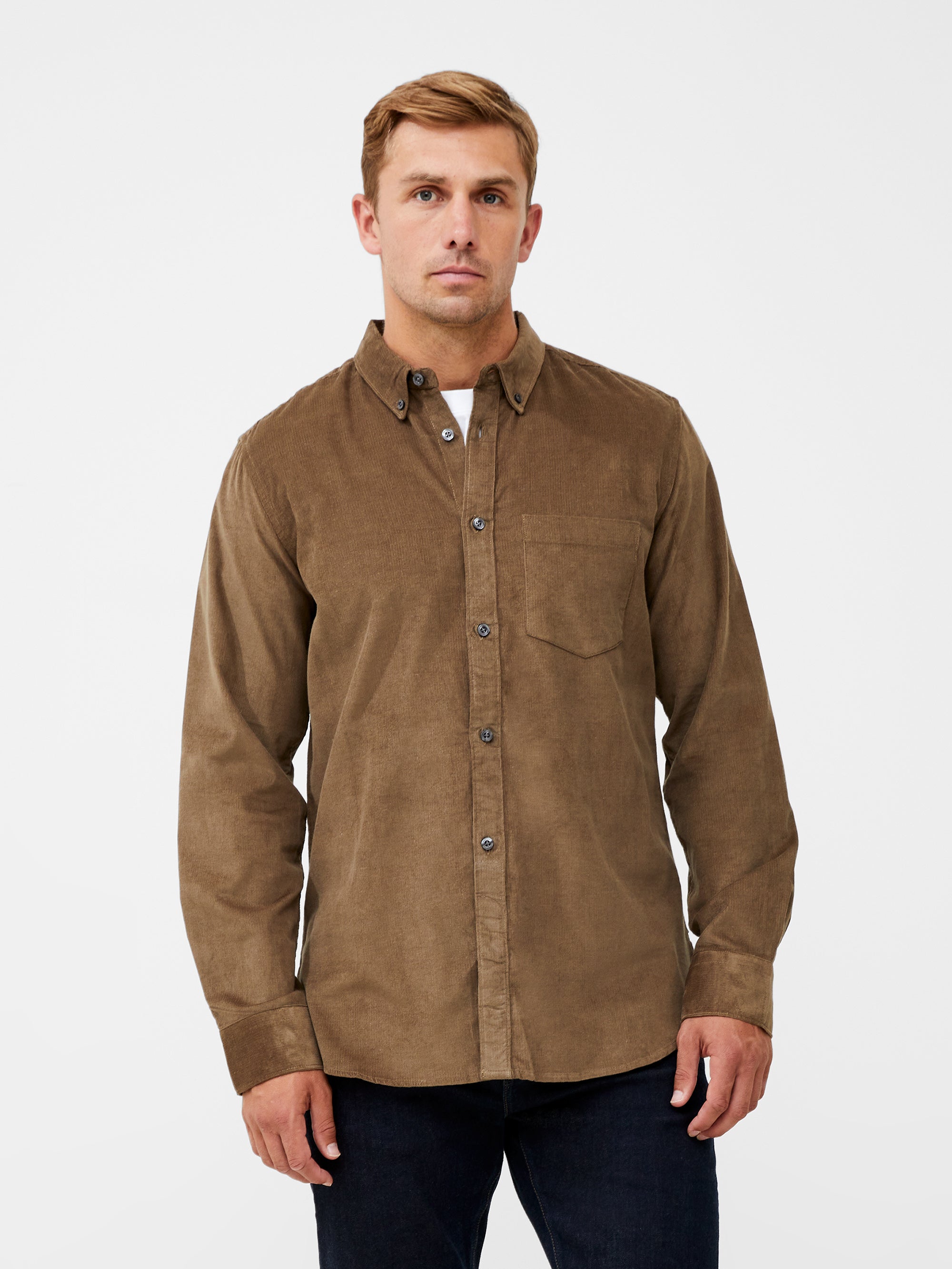 cord long sleeve oxford shirt