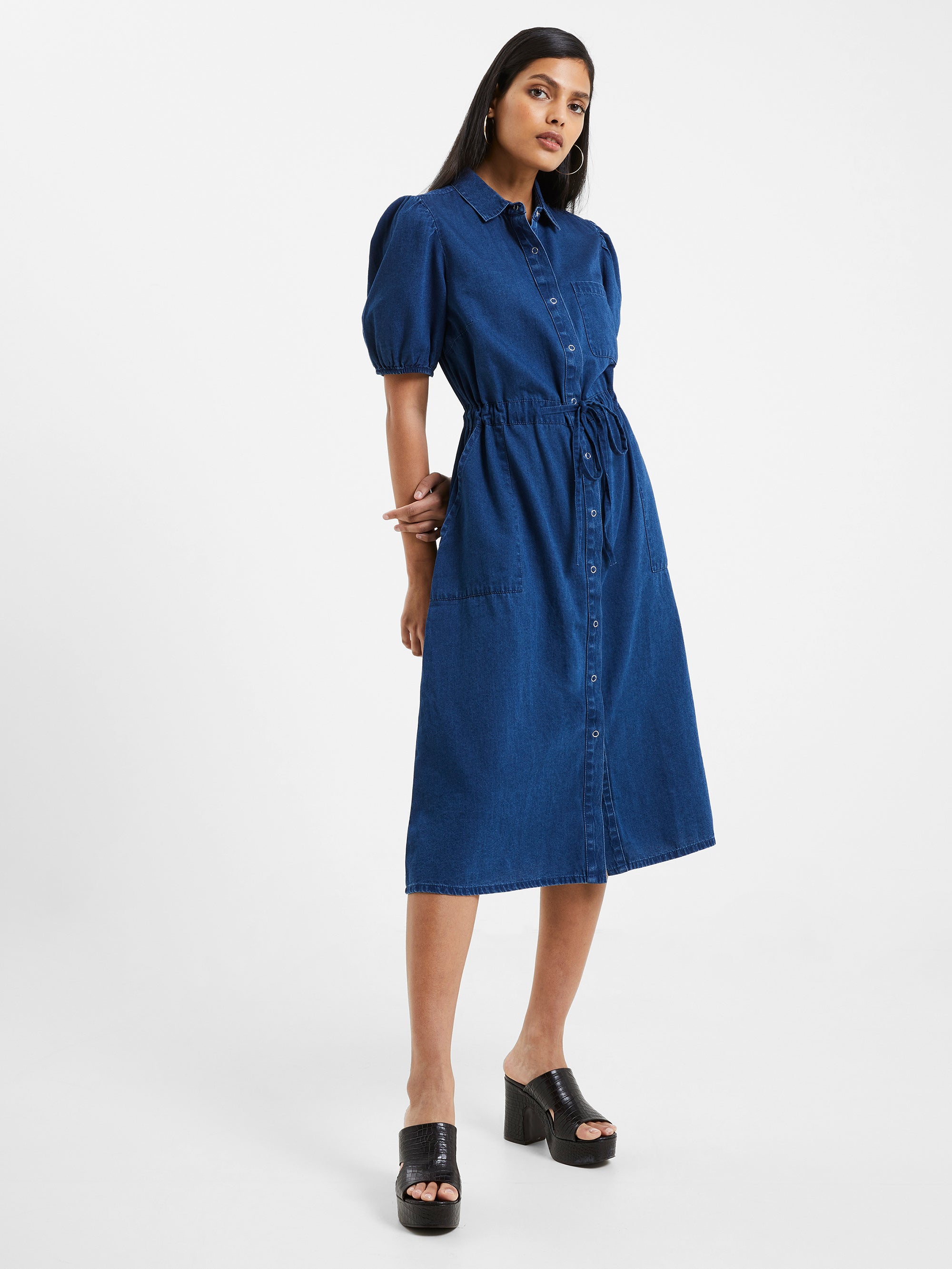 Zaves Chambray Shirt Dress