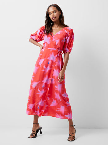 Buy Women Pink Solid Casual Dress Online - 760343