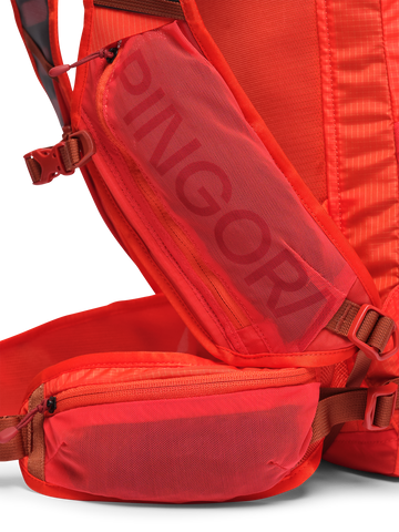 Pingora backpack showing snack storage