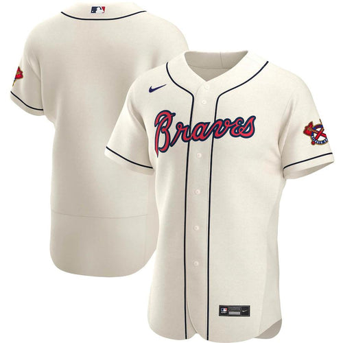 Marcell Ozuna Men's Atlanta Braves Alternate Jersey - Cream Replica