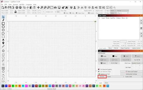 Lightburn Software von CO2 Laser Graviermashine