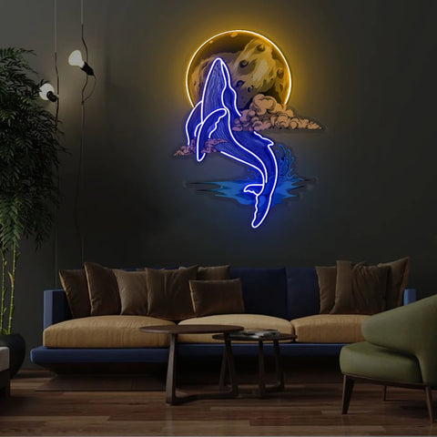 neon animal wall art