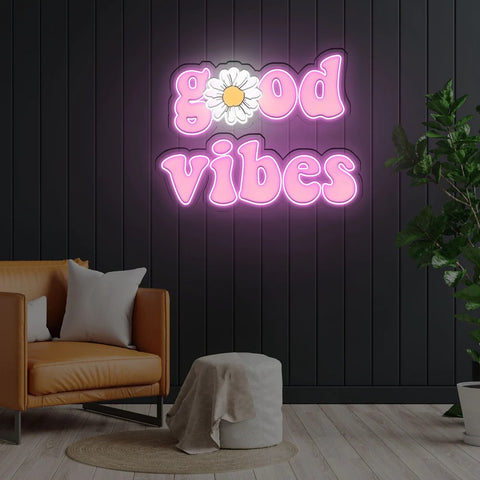 Good vibes only neon sign