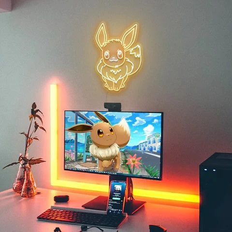 Eevee Kawaii Pokemon Neon Sign, LED Light