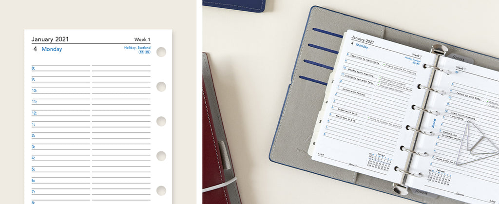 One Day per Page with Appointments Diary Refills