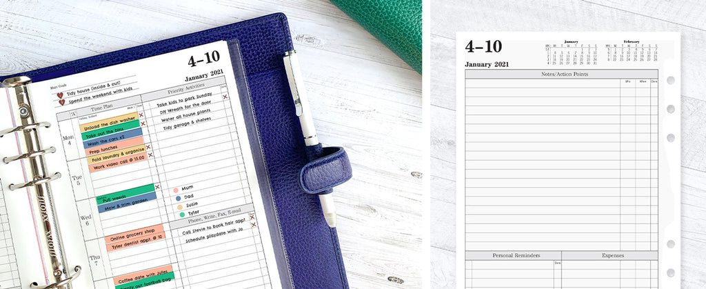 Filofax Time Management Refills