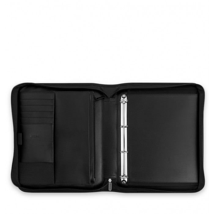 Metropol Zipped Folio With Handle - Black | Filofax – Filofax UK