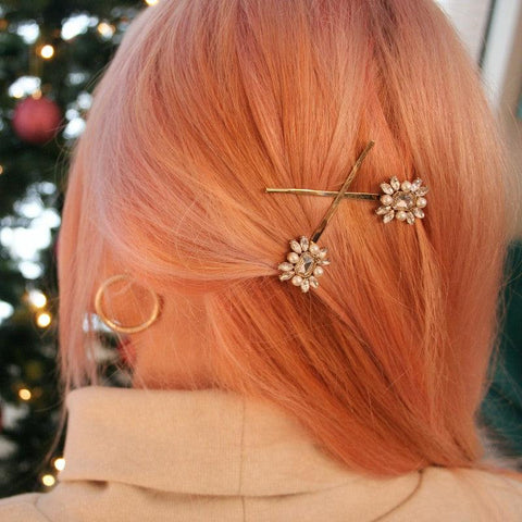 Swarovski Crystal Art Deco Hair Slide-Tegen Accessories