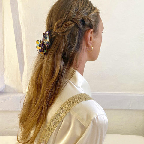 Peinado con trenza de corona para accesorios Tegen de verano