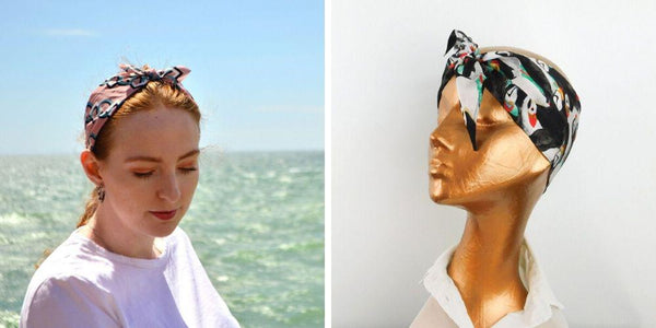 Wide Fabric Knot Headband-Puffing Print Headscarf-Tegen Accessories