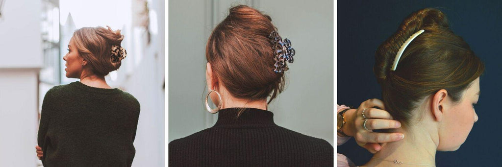 Curved Hair Claw-Medium Floralie Hair Claw-10cm Hair Comb-Tegen Accessories