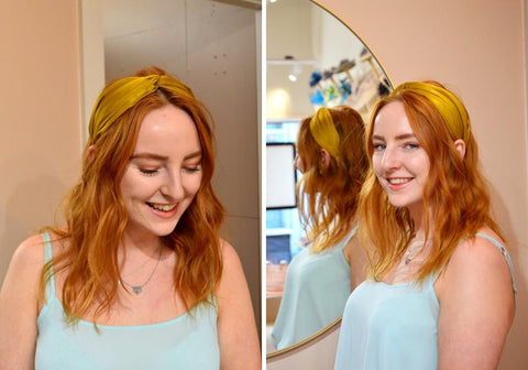 Staff Favourites Blog-Elle-Handmade Fabric Knot Headband-Mustard-Tegen Accessories