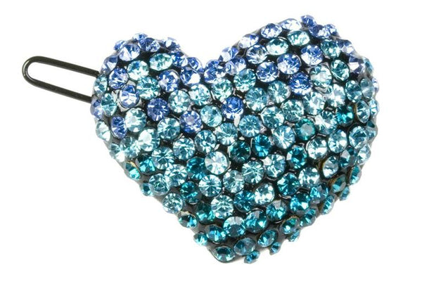 crystal heart clip