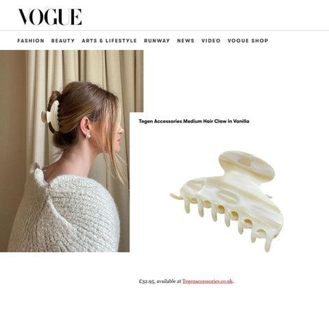 Vogue Medium Hair Claw Vanilla Tegenaccessories 