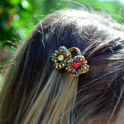 Rainbow Flower Brooch