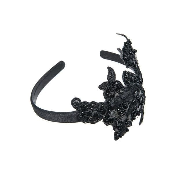 Black lace hair accessories