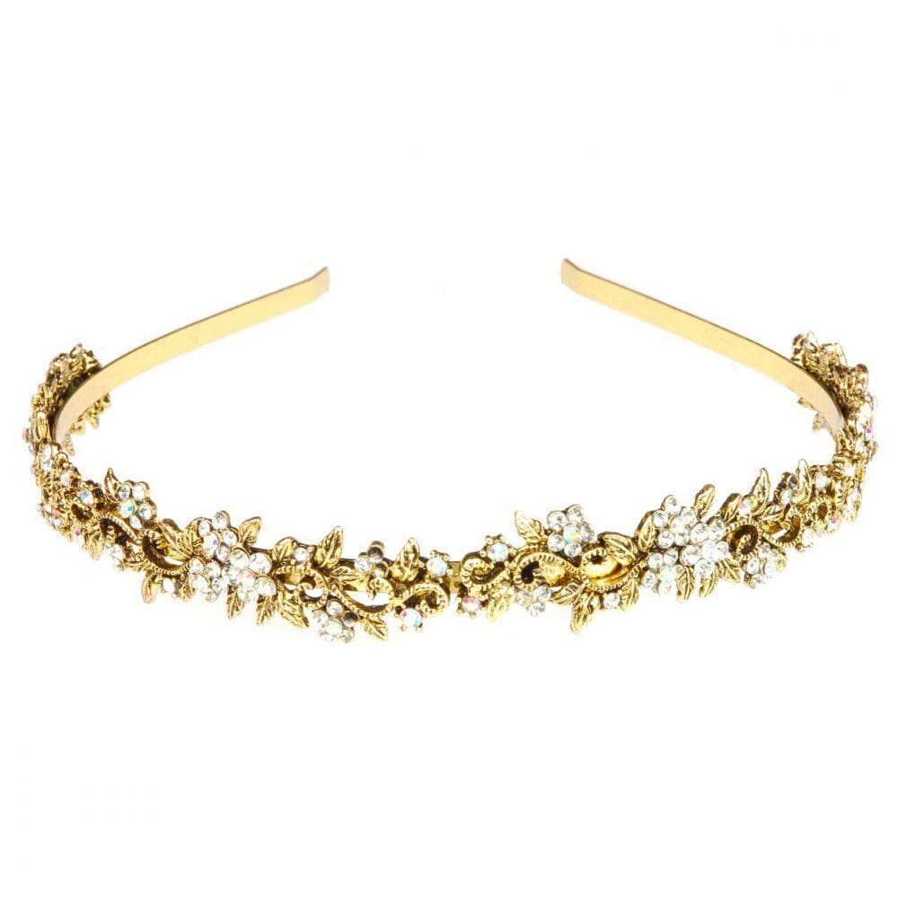 gold flower headband