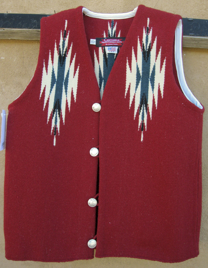 9091461 - Chimayo vest, handwoven wool with lining-Chimayo Vest
