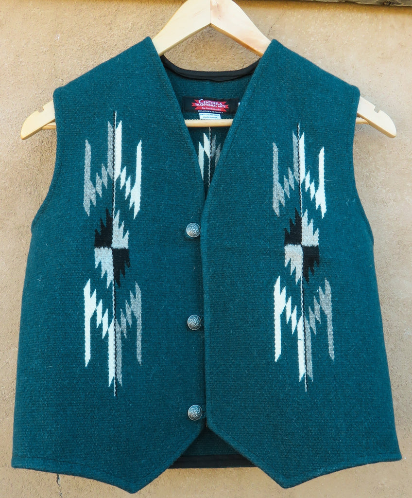 5231903 - Chimayo vest, handwoven wool, unlined-Chimayo Vest