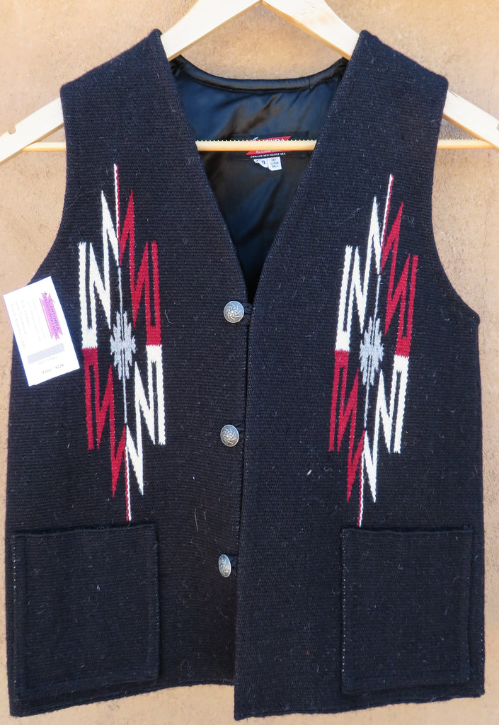 5231903 - Chimayo vest, handwoven wool, unlined-Chimayo Vest