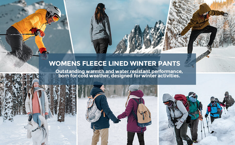 Women Warm Outdoor Winter Hiking Pants 06