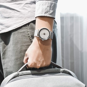 Tegn et billede længes efter forfremmelse GLIGO Stainless Steel Hybrid Smartwatch with Real Watch Hands, e-Paper Full  Display, Heart Rate Monitor, Activity Tracking
