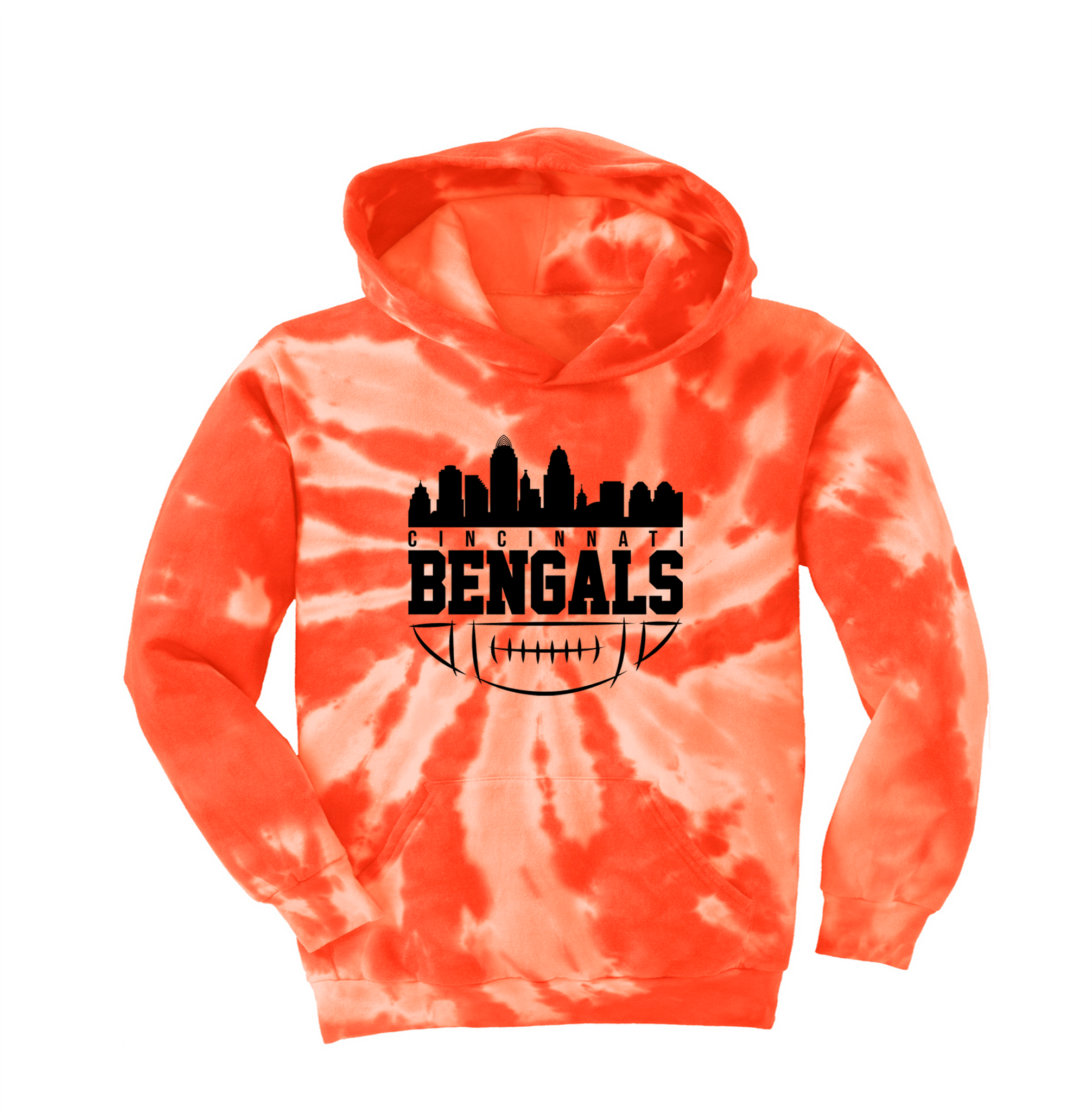 Zubaz NFL Men's Cincinnati Bengals Hoodie w/ Oxide Zebra Sleeves