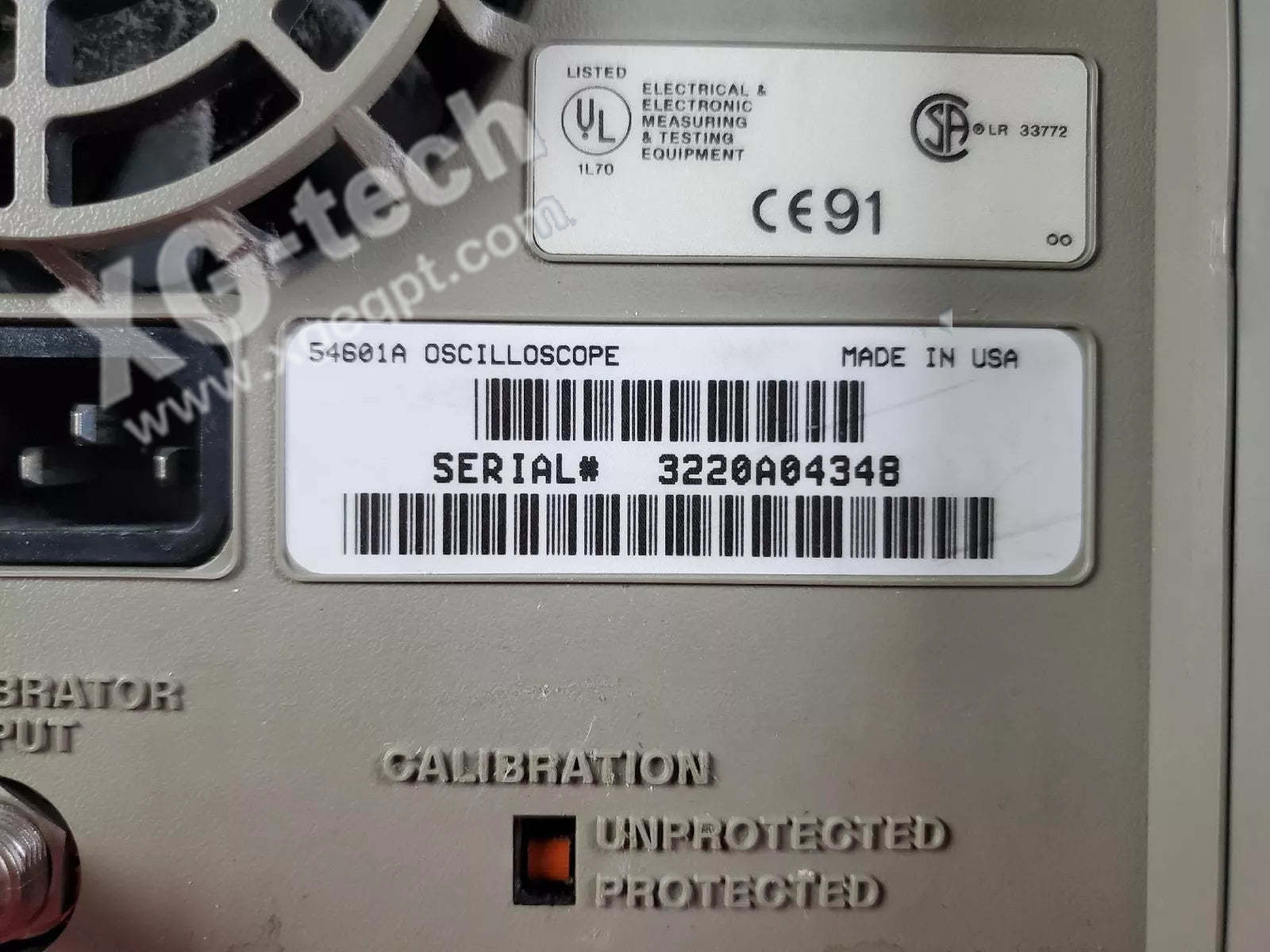 HP / Agilent / Keysight 54601A 3220A04348 Digital Oscilloscope, 4 Channels