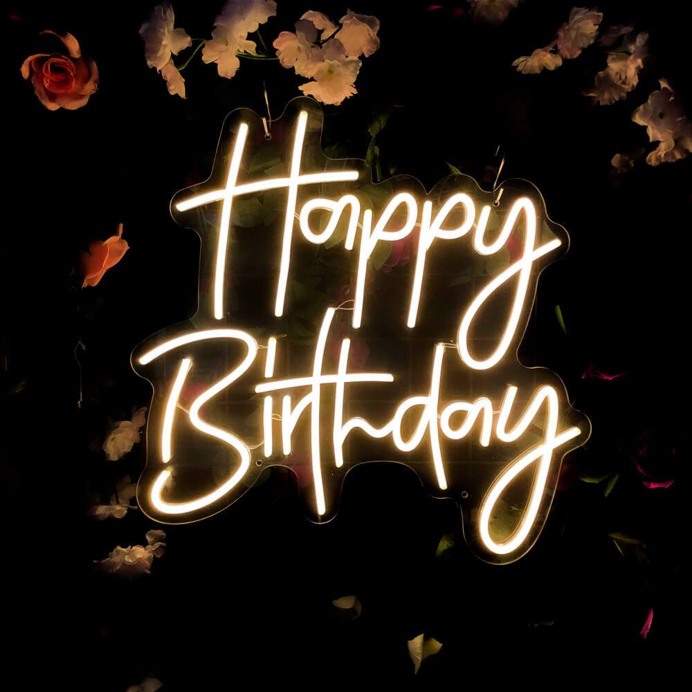 HDJSign - Happy Birthday Neon Sign