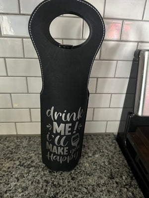 Laser engraved Wine bag - L&L Laser & Print Co