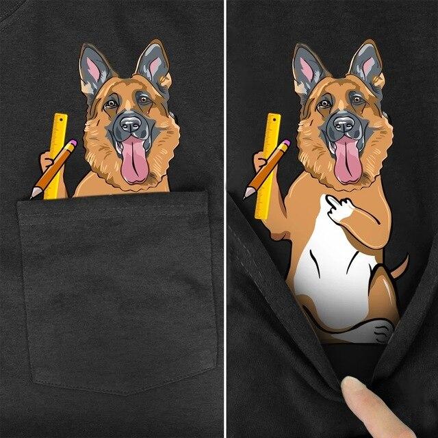 german shepherd pocket shirt