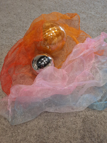 reflective balls and sensory scarves