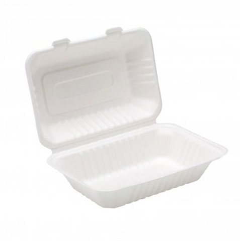 Bagasse Clamshell Large 9x6”