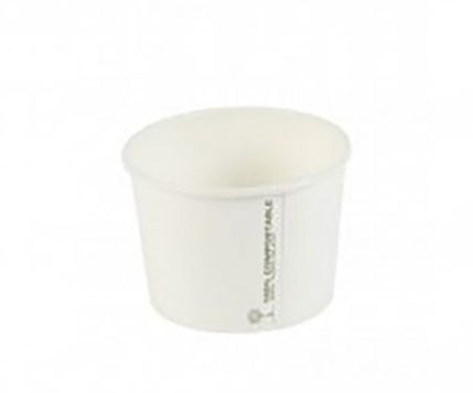 White Compostable Soup Container 8oz