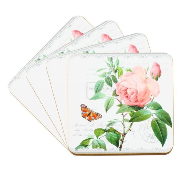 View Redoute Rose Coasters Set 4 by Leonardo Collection information