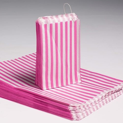 View 10x14 Candy Stripe Bags PINK information