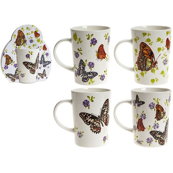 View 4 Assorted Butterfly Range Des Stone Ware Mug With Wraparound Sleeve information