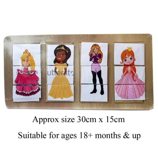 View Wooden Princess Dress Up Puzzle by AtoZ Toys information