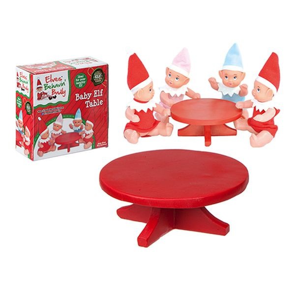 View 45 Inchd Red Polystone Mini Elf Baby Table In Printed Box information