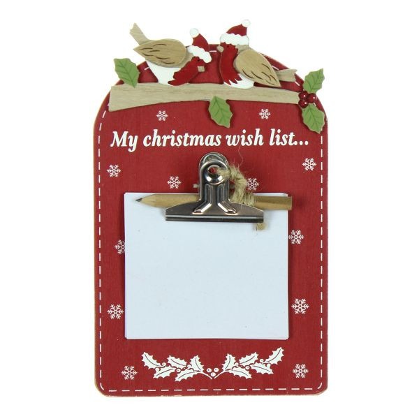 View Mdf Red Santa List And Notepad by Juliana information